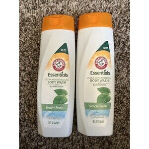 (2) Arm & Hammer ULTRA MOISTURIZING BODY WASH; Simply Fresh Scent; 15 oz each